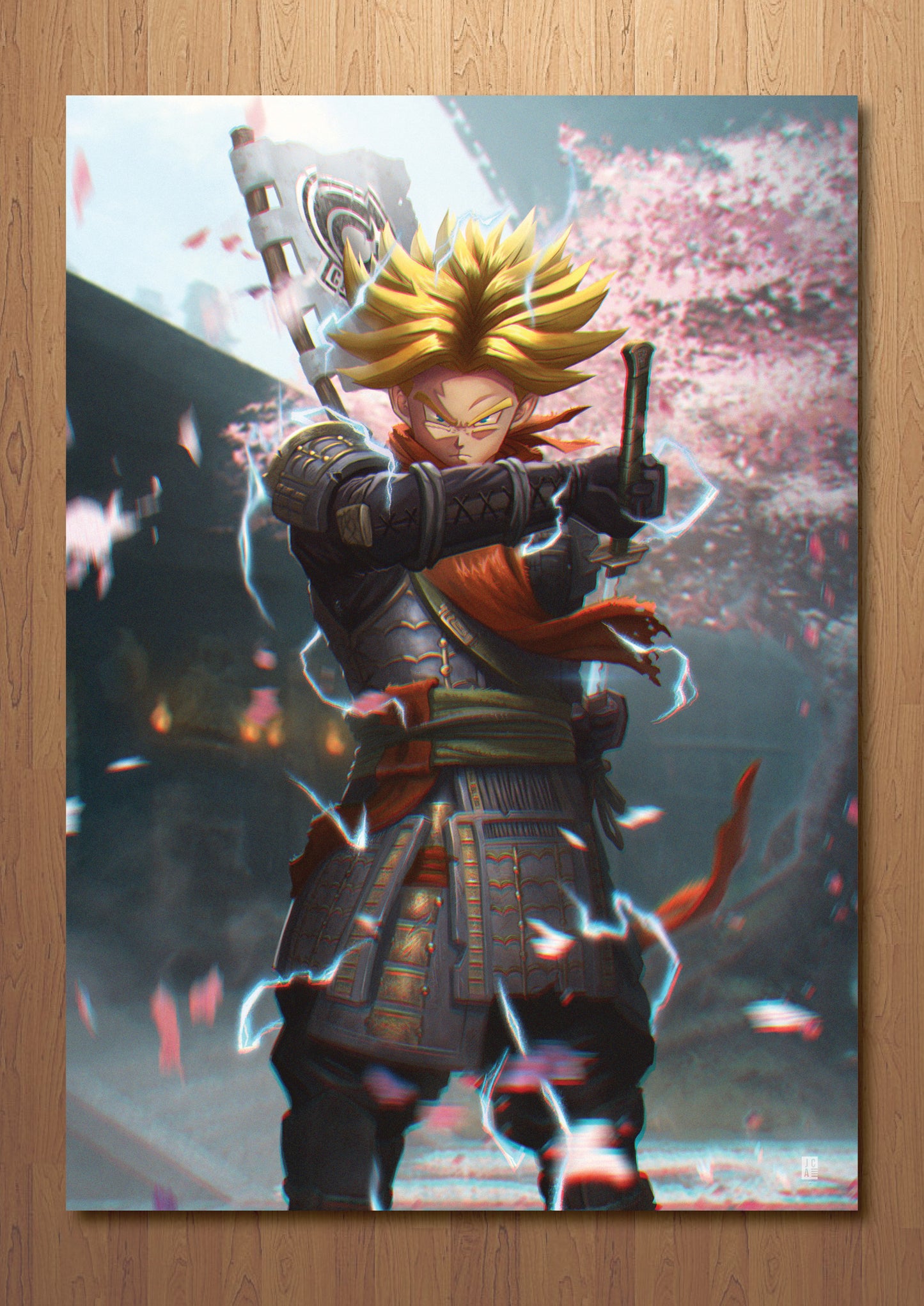 Samurai DBZ - Trunks Art Print