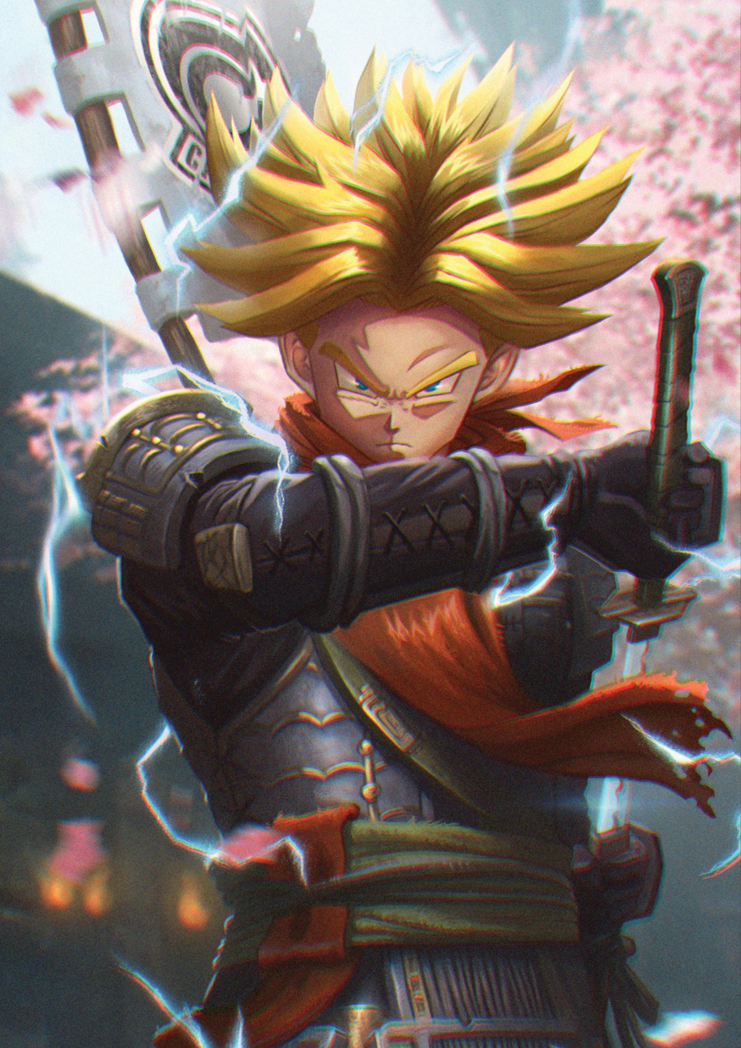 Samurai DBZ - Trunks Art Print