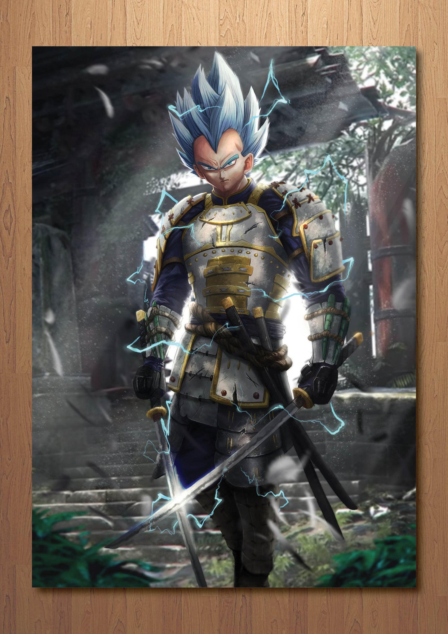Samurai DBZ - Vegeta Art Print