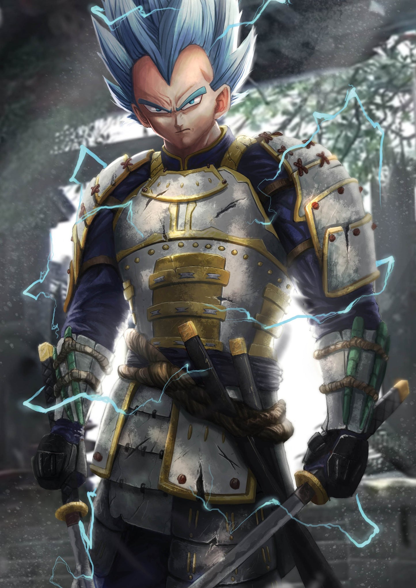 Samurai DBZ - Vegeta Art Print