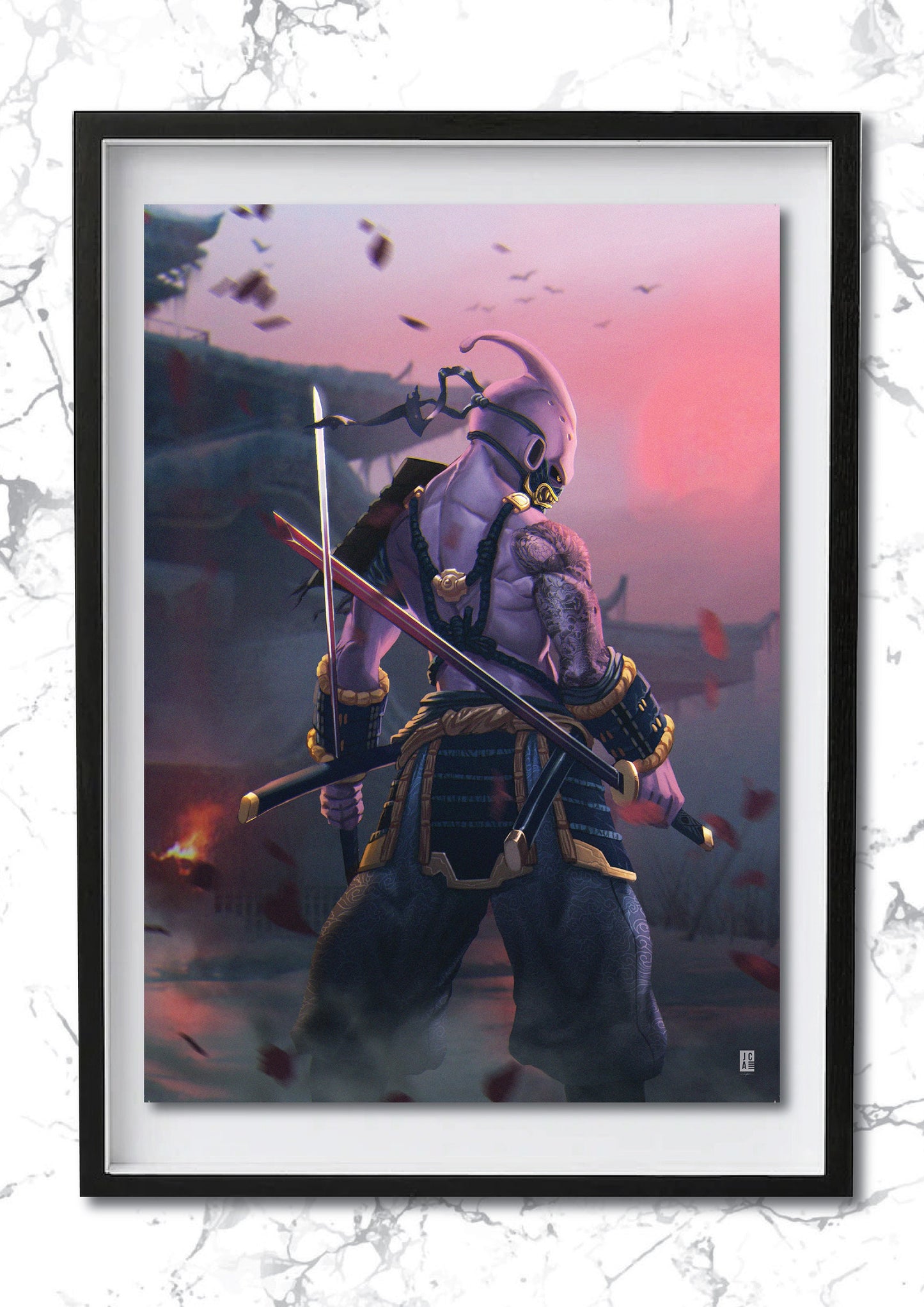 Samurai DBZ - Kid Buu Art Print