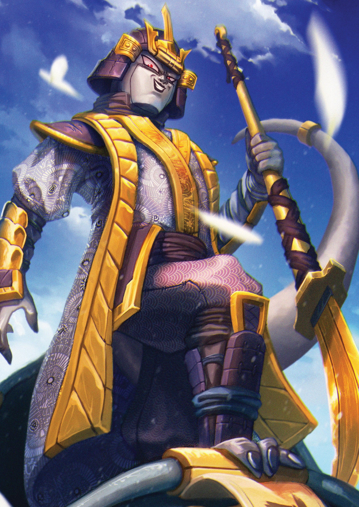 Samurai DBZ - Emperor Frieza Art Print