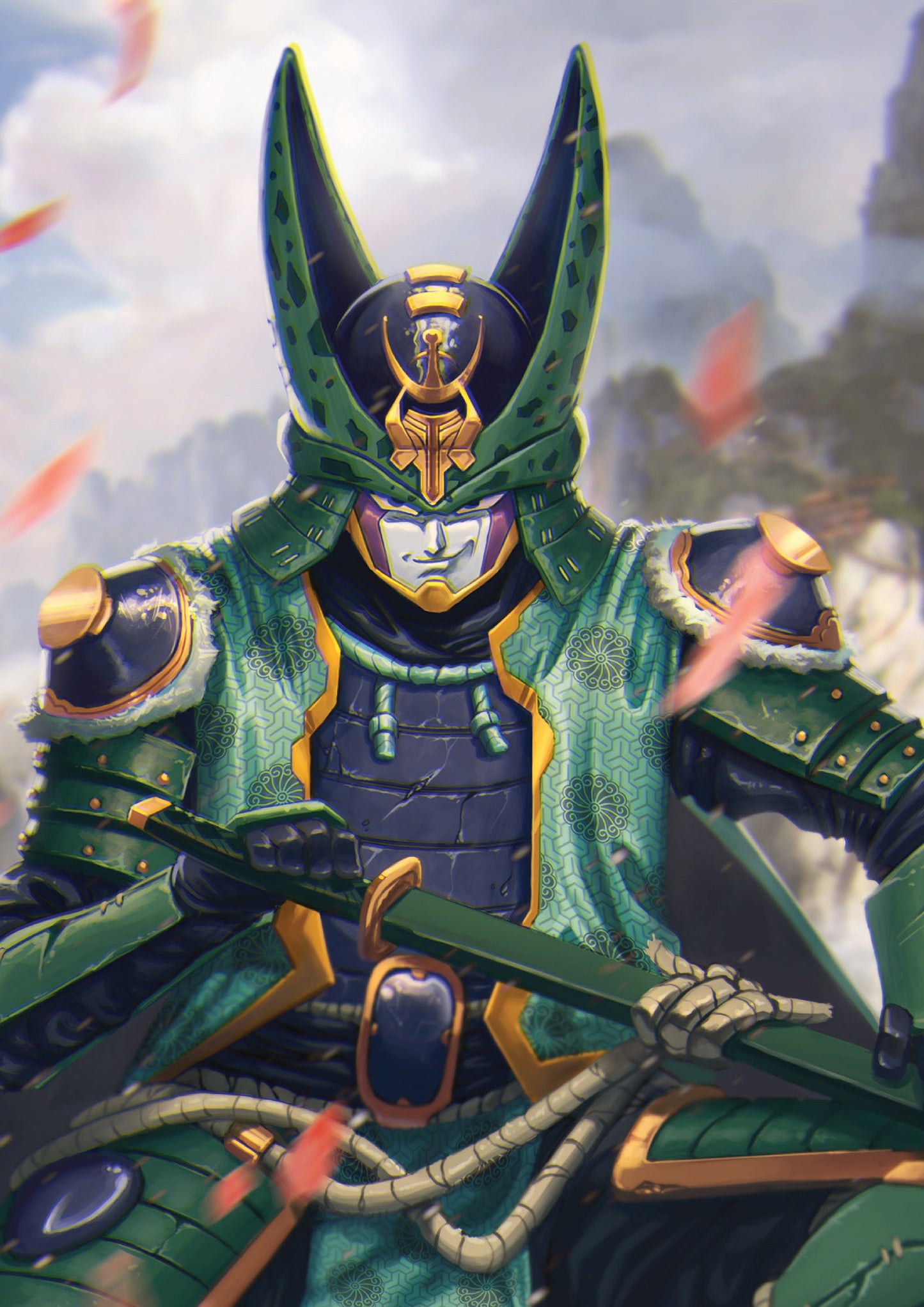 Samurai DBZ - Perfect Cell Art Print
