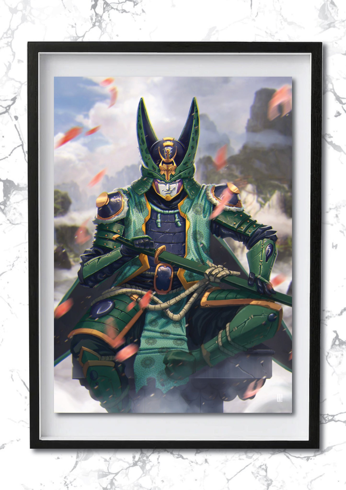 Samurai DBZ - Perfect Cell Art Print